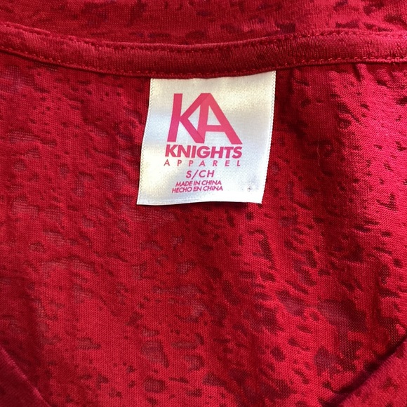 Oklahoma University Sheer Lace Look,Pull over short sleeve Knights Apparel Small - Picture 3 of 6